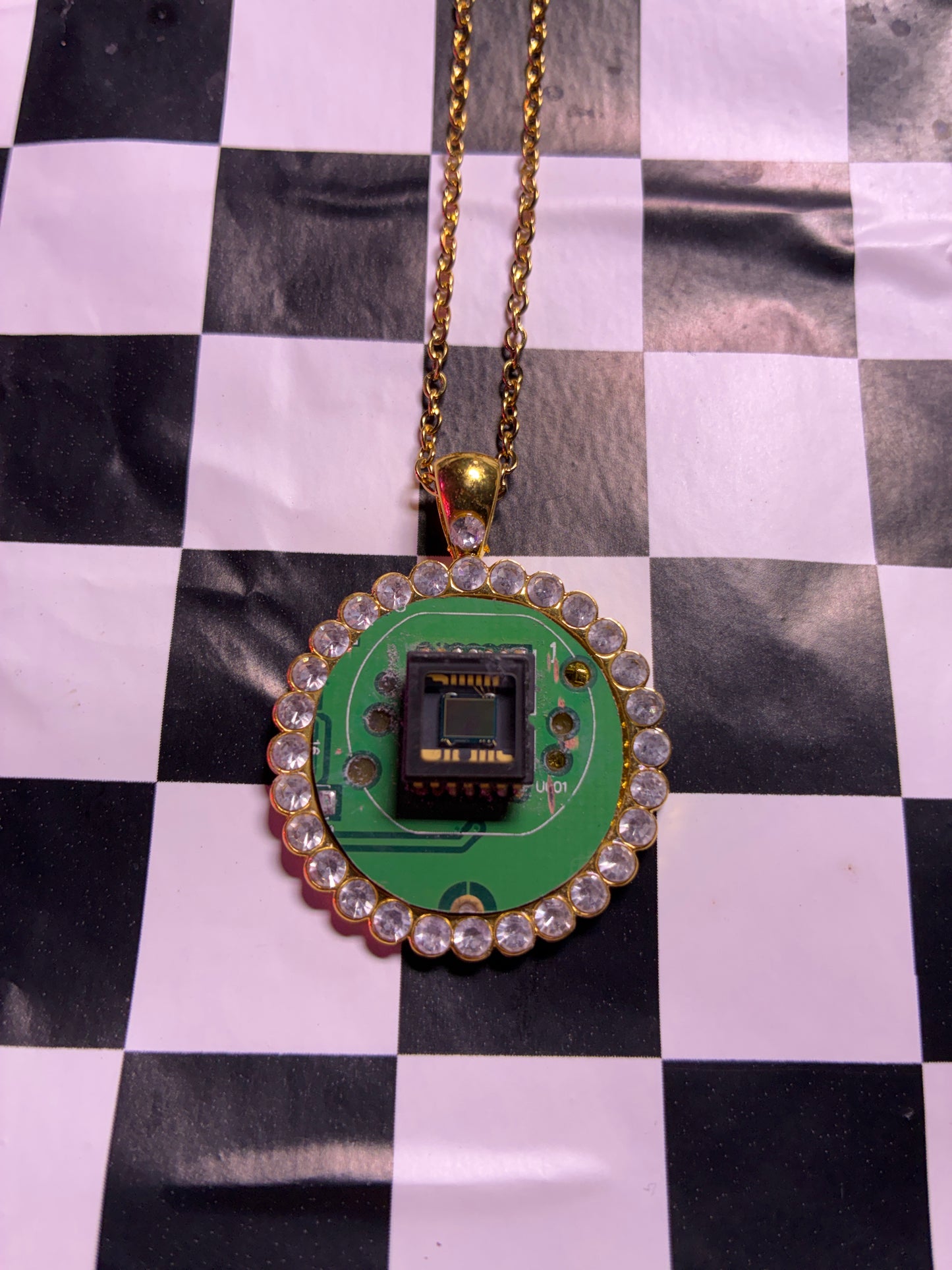 Greenscreen chip custom pendant